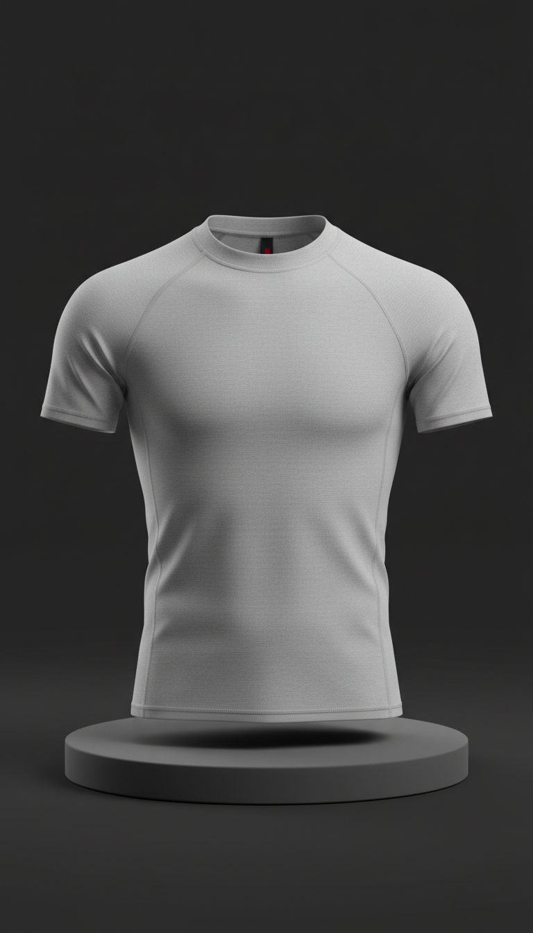 Frost Gray performance rash guard