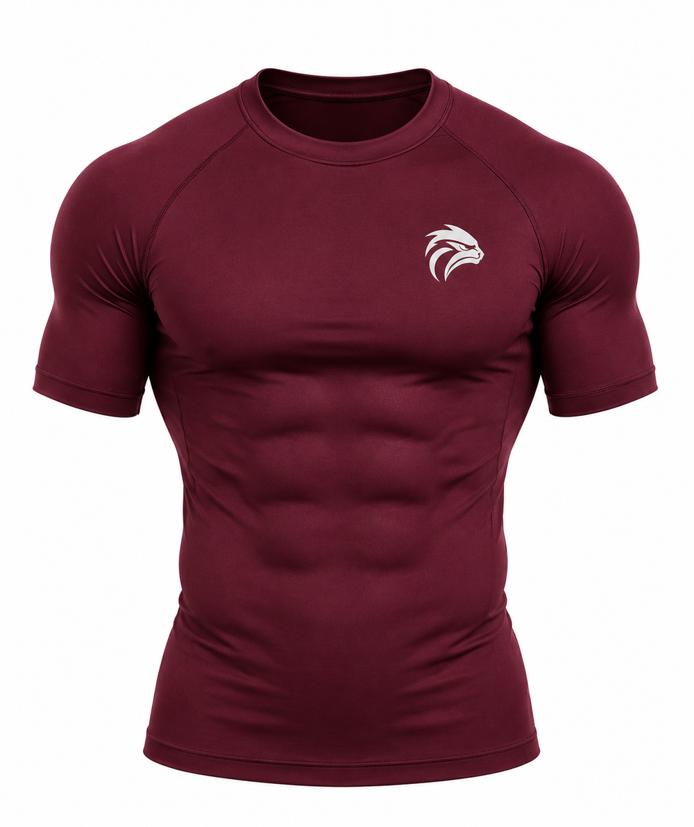 MBR Burgundy Compression Shirt Front