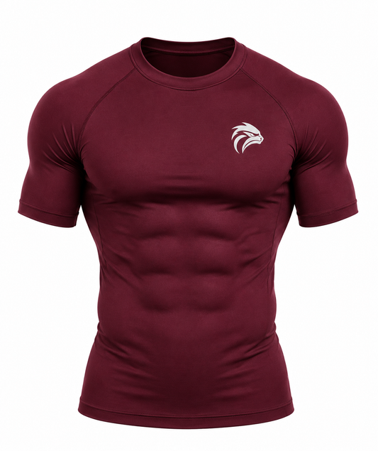 MBR Burgundy Compression Shirt Front