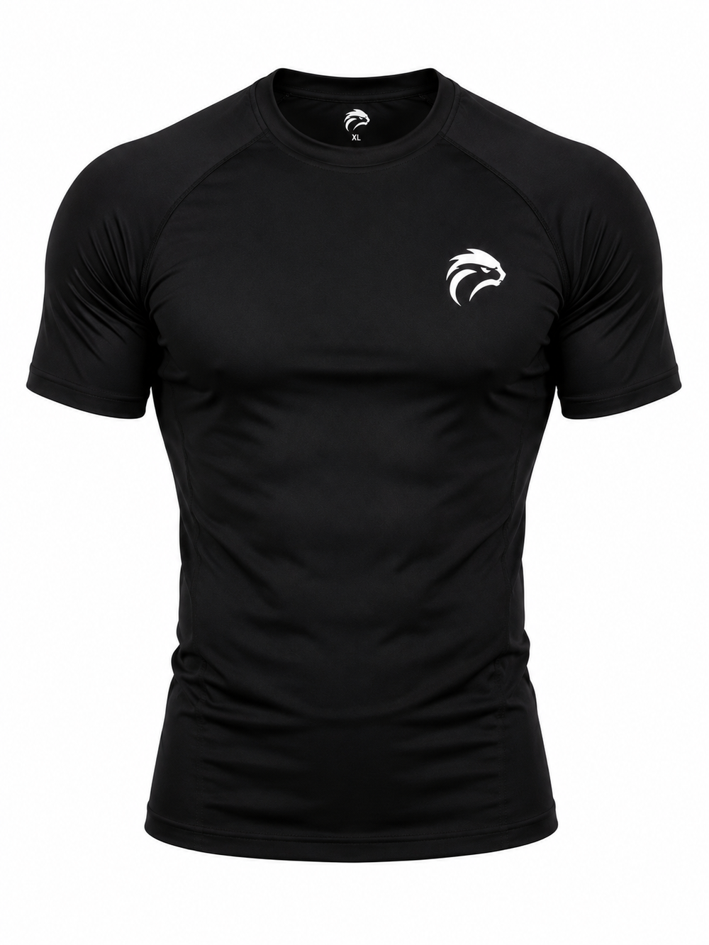 MBR Black Compression Shirt Front White Print