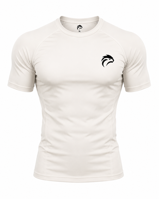 MBR Off White Compression Shirt Front Black Print