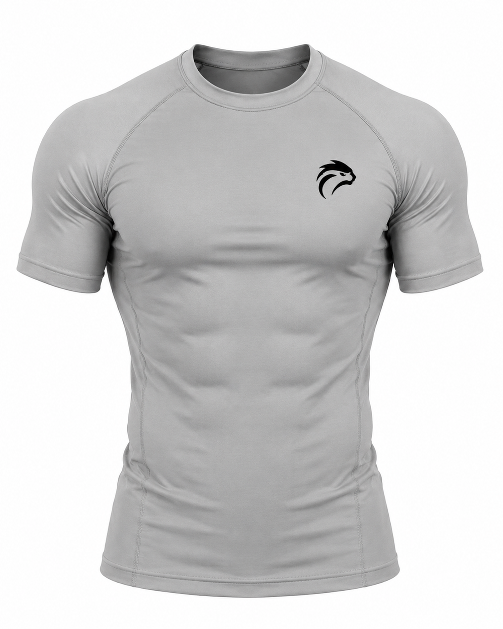 MBR Gray Compression Shirt Front Black Print