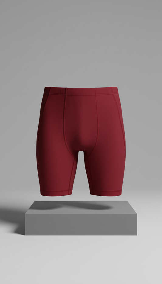 Deep Red compression shorts